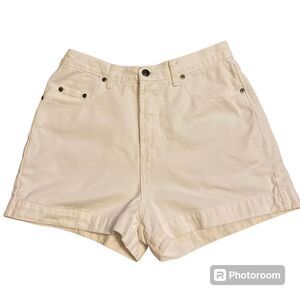 Vintage white denim high-waisted shorts